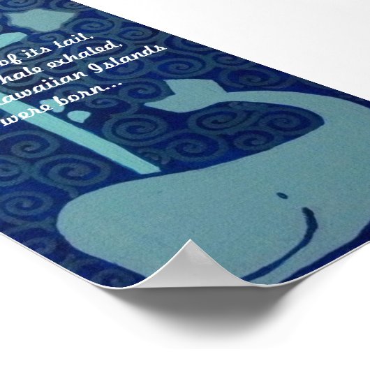 Poster van de Hawaiiaanse walvis (Hoek)