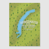 Poster van de Haweswater Reservoir-reiskaart. (Voorkant)