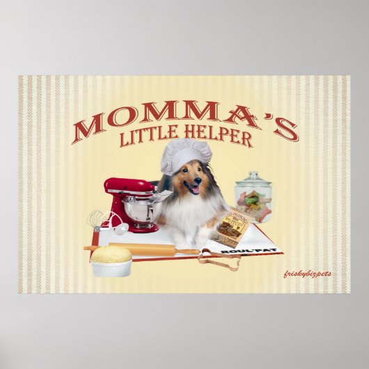 Poster van de Helper lg van Sheltie Momma (Voorkant)