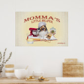 Poster van de Helper lg van Sheltie Momma (Keuken)