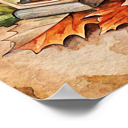 Poster van de herfstpompoenen (Hoek)