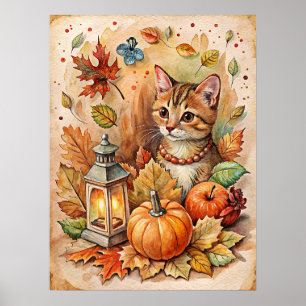 Poster van de herfstpompoenen