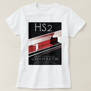  poster van de HS2-trein; T-shirt