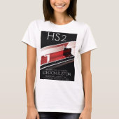  poster van de HS2-trein; T-shirt (Voorkant)