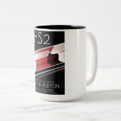  poster van de HS2-trein; Tweekleurige Koffiemok (Voorkant rechts)