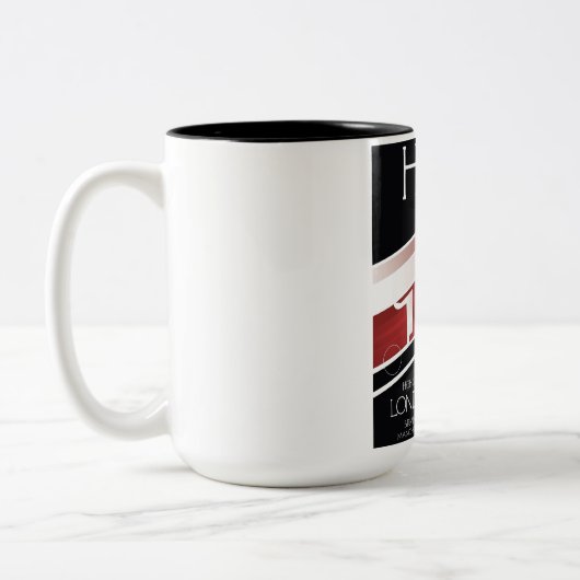  poster van de HS2-trein; Tweekleurige Koffiemok (Links)