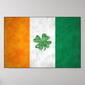 Poster van de Ierse vlag Shamrock (Voorkant)