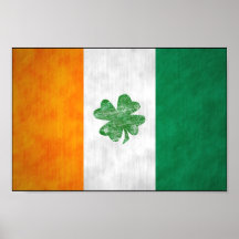 Poster van de Ierse vlag Shamrock