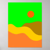 Poster van de illustratie van het trekgebergte (Voorkant)