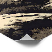 Poster van de illustratie van het trekgebergte (Hoek)