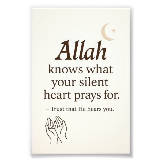 Poster van de Islamitische Muur – Silent Prayer Qu (Voorkant)