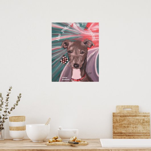 Poster van de Italiaanse erfgoedhond (Keuken)