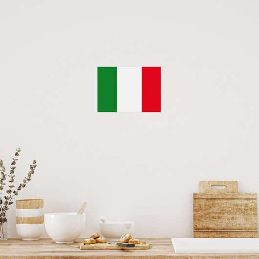 Poster van de Italiaanse vlag (Keuken)