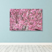 Poster van de Japanse Cherry Blossom Canvas Afdruk (Insitu (Houten vloer))