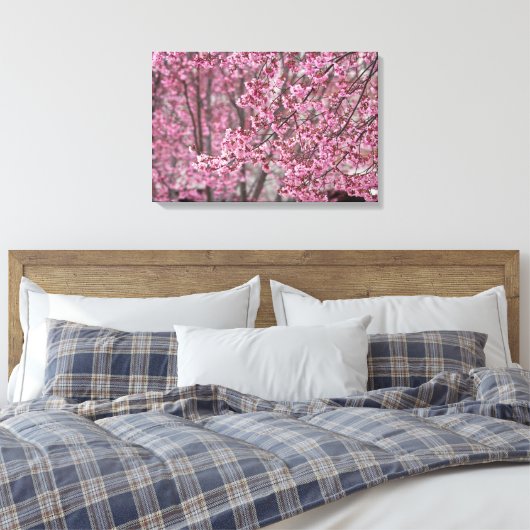 Poster van de Japanse Cherry Blossom Canvas Afdruk (Insitu (Slaapkamer))
