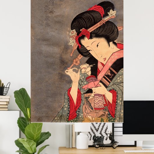 Poster van de Japanse Ukiyoe Art Vol. 2 (Thuiskantoor)