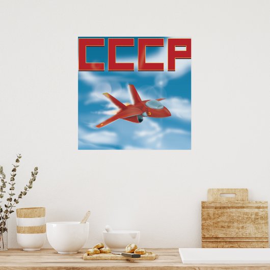 Poster van de Jet Fighter van de Sovjet-Unie (Keuken)