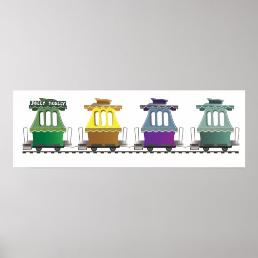 POSTER VAN DE JOLLEY TROLLEY TRAIN VAN FAIRYLAND (Voorkant)