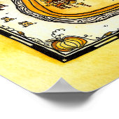 Poster van de Kaart van Engeland Halloween (Hoek)