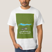 poster van de kaart van het meer van lewis en clar t-shirt (Voorkant)