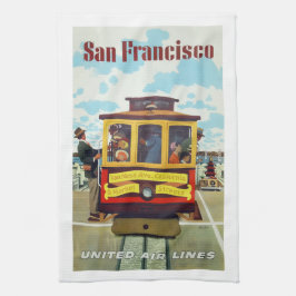poster van de  kabelmaatschappij San Francisco, Theedoek