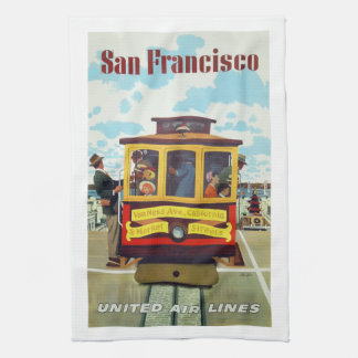 poster van de  kabelmaatschappij San Francisco, Theedoek