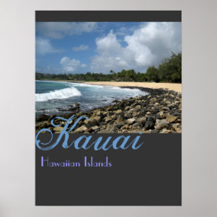 Poster van de Kauai-Hawaiiaanse eilanden