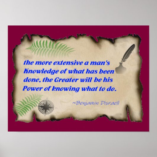 Poster van de kennis (Matte) (Voorkant)