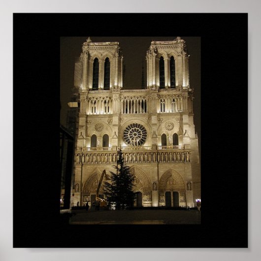 Poster van de kerk Notre Dame (Voorkant)