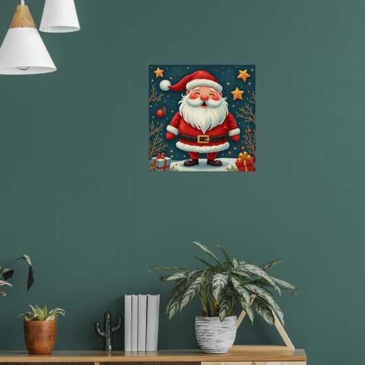 poster van de kerstman (Woonkamer 1)