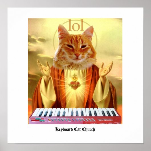Poster van de Keyboard Cat Church (Voorkant)