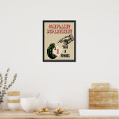 Poster van de klachtenafdeling (Keuken)