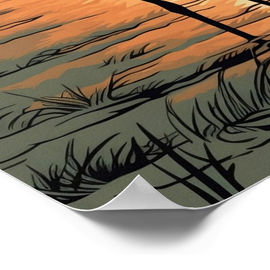 Poster van de kraanmuur, kunstillustratie (Hoek)