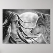 Poster van de kruising Spirits Wolf (Voorkant)
