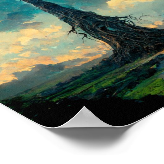 Poster van de Ksmische boom Fantasy Art (Hoek)