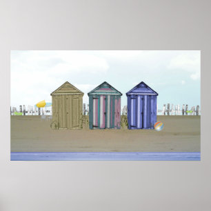 Poster van de Kunst van de Zaaier en van de Beach 