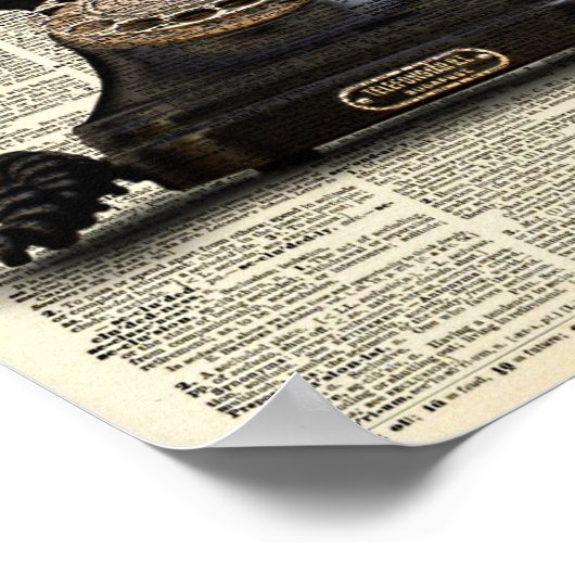  Poster van de Kunst van het Woordenboek van de Te (Hoek)