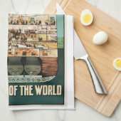 Poster van de kustzeelui, luxeschip  theedoek (Quarter Fold)