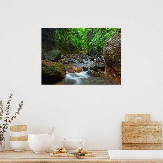 Poster van de landschappelijke Natuur Cityscape (Keuken)