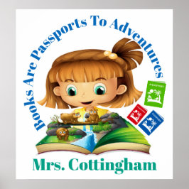 Poster van de leerschool - Leesavonturen