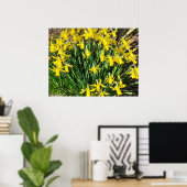 Poster van de lente-gele deffodils (Thuiskantoor)