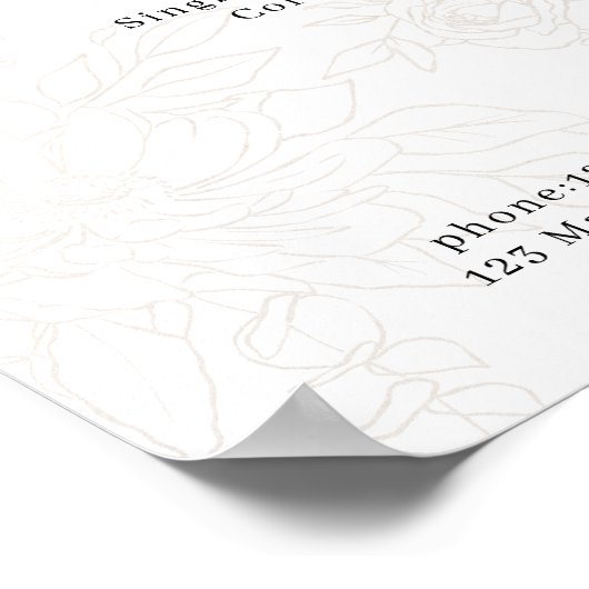 Poster van de lijst met Floral Pattern-prijzen (Hoek)