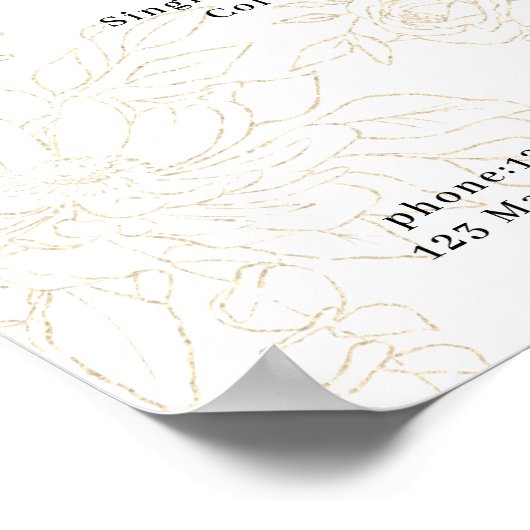 Poster van de lijst met Floral Pattern-prijzen (Hoek)