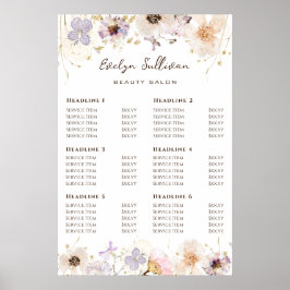 Poster van de lijst met gedroogde bloemen