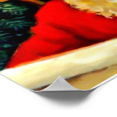 Poster van de lijst met prachtige Santa Claus-cont (Hoek)