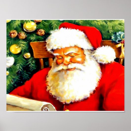 Poster van de lijst met prachtige Santa Claus-cont (Voorkant)