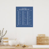 Poster van de lijst van persoonlijke avontuurtjes  (Keuken)