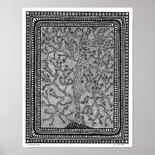 Poster van de looiboom (Voorkant)