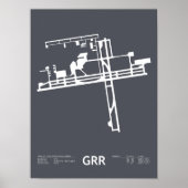 Poster van de luchthaven Grand Rapids (GRR): Geral (Voorkant)