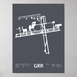 Poster van de luchthaven Grand Rapids (GRR): Geral
